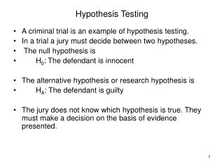 Hypothesis Testing