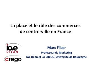 La place et le rôle des commerces de centre-ville en France