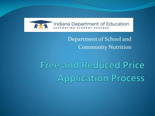 Free and Reduced Price Application Process