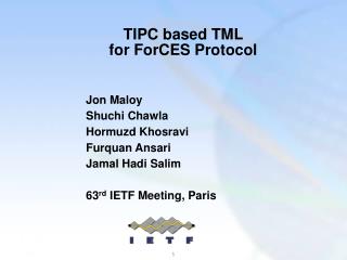 TIPC based TML for ForCES Protocol