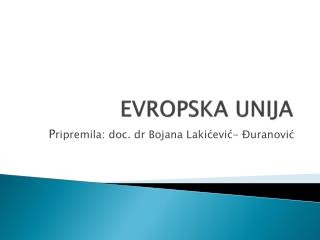 EVROPSKA UNIJA