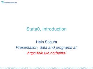 Stata0, Introduction