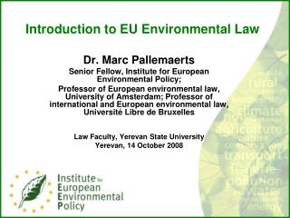 Introduction to EU Environmental Law