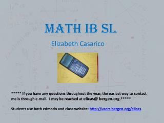 MATH IB SL