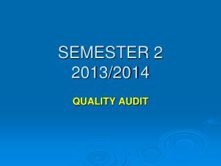 SEMESTER 2 2013/2014