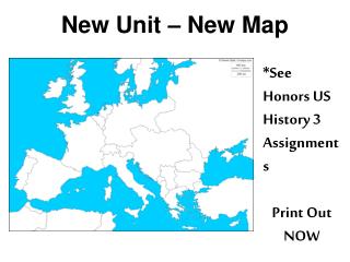 New Unit – New Map