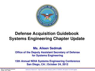 Defense Acquisition Guidebook Systems Engineering Chapter Update