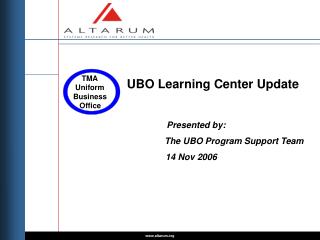 UBO Learning Center Update