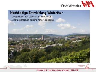 Nachhaltige Entwicklung Winterthur