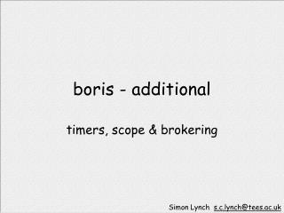 boris - additional