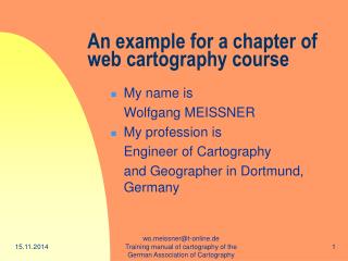 An example for a chapter of web cartography course