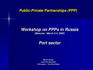 Public-Private Partnerships (PPP)