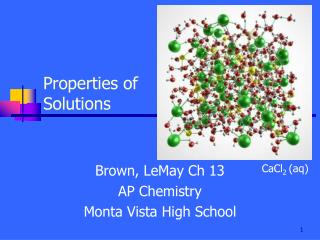 Properties of Solutions