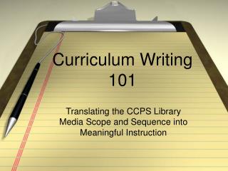Curriculum Writing 101