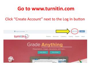 Go to turnitin