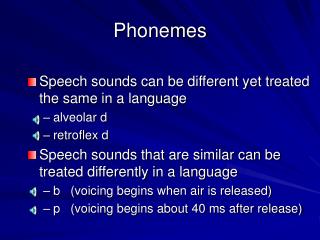 Phonemes