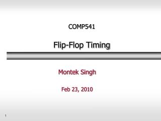 COMP541 Flip-Flop Timing