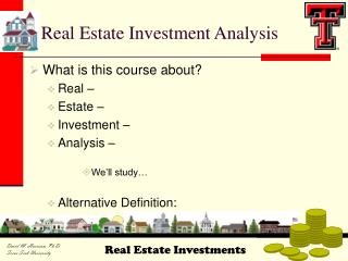 Real Estate Investment Analysis