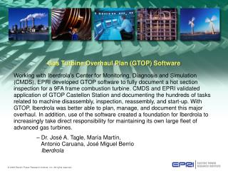 Gas Turbine Overhaul Plan (GTOP) Software