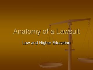 Anatomy of a Lawsuit