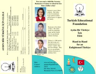 Turkish Educational Foundation Aydın Bir Türkiye İçin Elele Hand in Hand for an