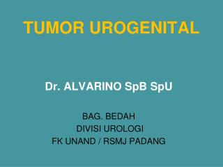 TUMOR UROGENITAL