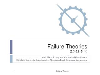 Failure Theories (5.3-5.8, 5.14)