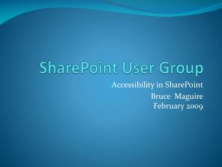 SharePoint User Group