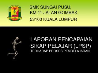 LAPORAN PENCAPAIAN 			SIKAP PELAJAR (LPSP) TERHADAP PROSES PEMBELAJARAN