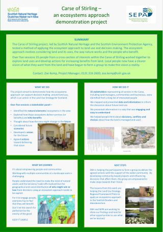 Carse of Stirling – an ecosystems approach demonstration project