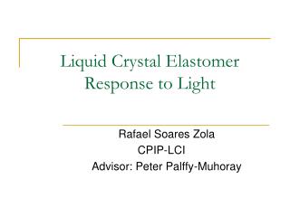 Liquid Crystal Elastomer Response to Light
