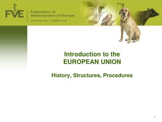 Introduction to the EUROPEAN UNION History, Structures, Procedures