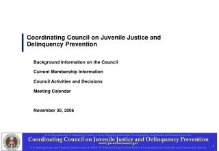 Coordinating Council on Juvenile Justice and Delinquency Prevention