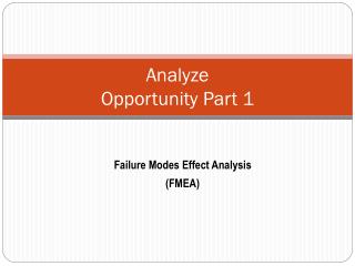 Analyze Opportunity Part 1