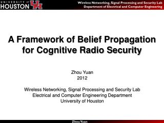 A Framework of Belief Propagation for Cognitive Radio Security