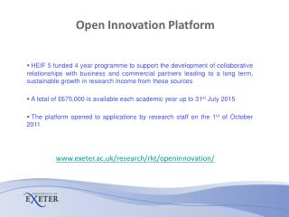 Open Innovation Platform