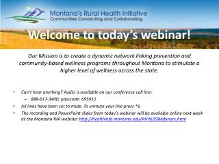 Welcome to today’s webinar!