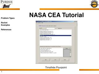 NASA CEA Tutorial