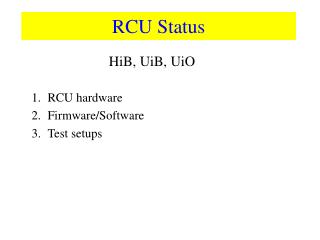 RCU Status