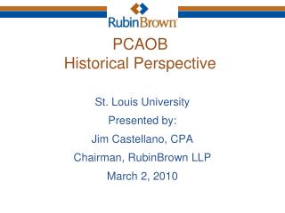 PCAOB Historical Perspective