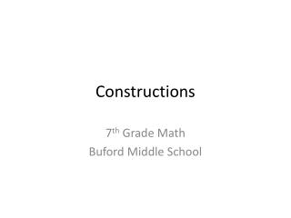 Constructions