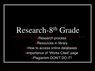 Research-8 th Grade