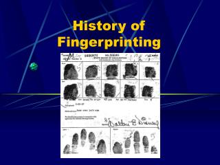 History of Fingerprinting