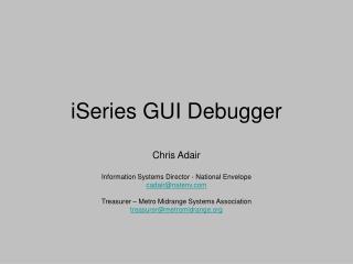 iSeries GUI Debugger