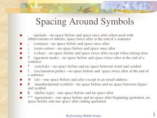 Spacing Around Symbols
