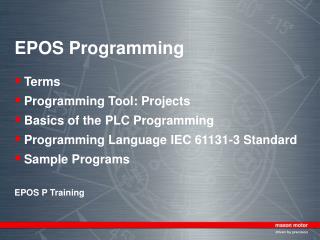 EPOS Programming