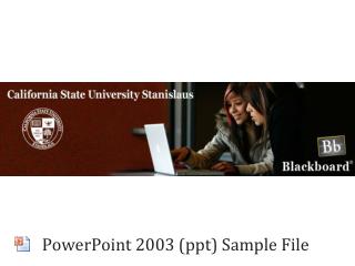 PowerPoint 2003 (ppt) Sample File