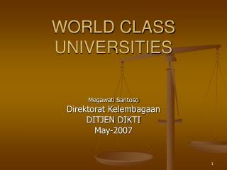 WORLD CLASS UNIVERSITIES