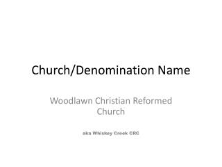 Church/Denomination Name