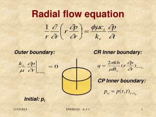 Radial flow equation